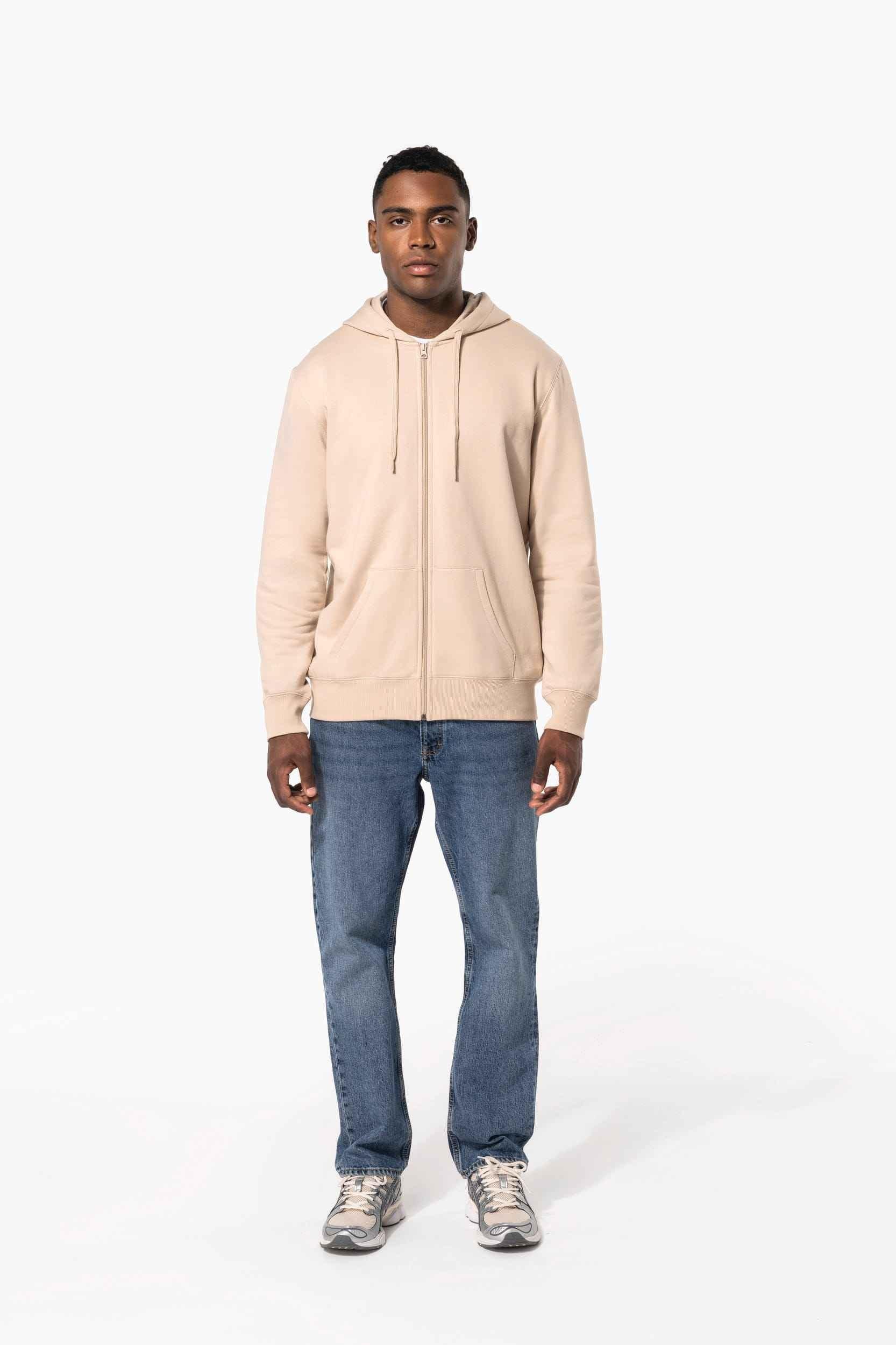 K4042 - Sweat-shirt recyclé zippé à capuche unisexe - Occifloc