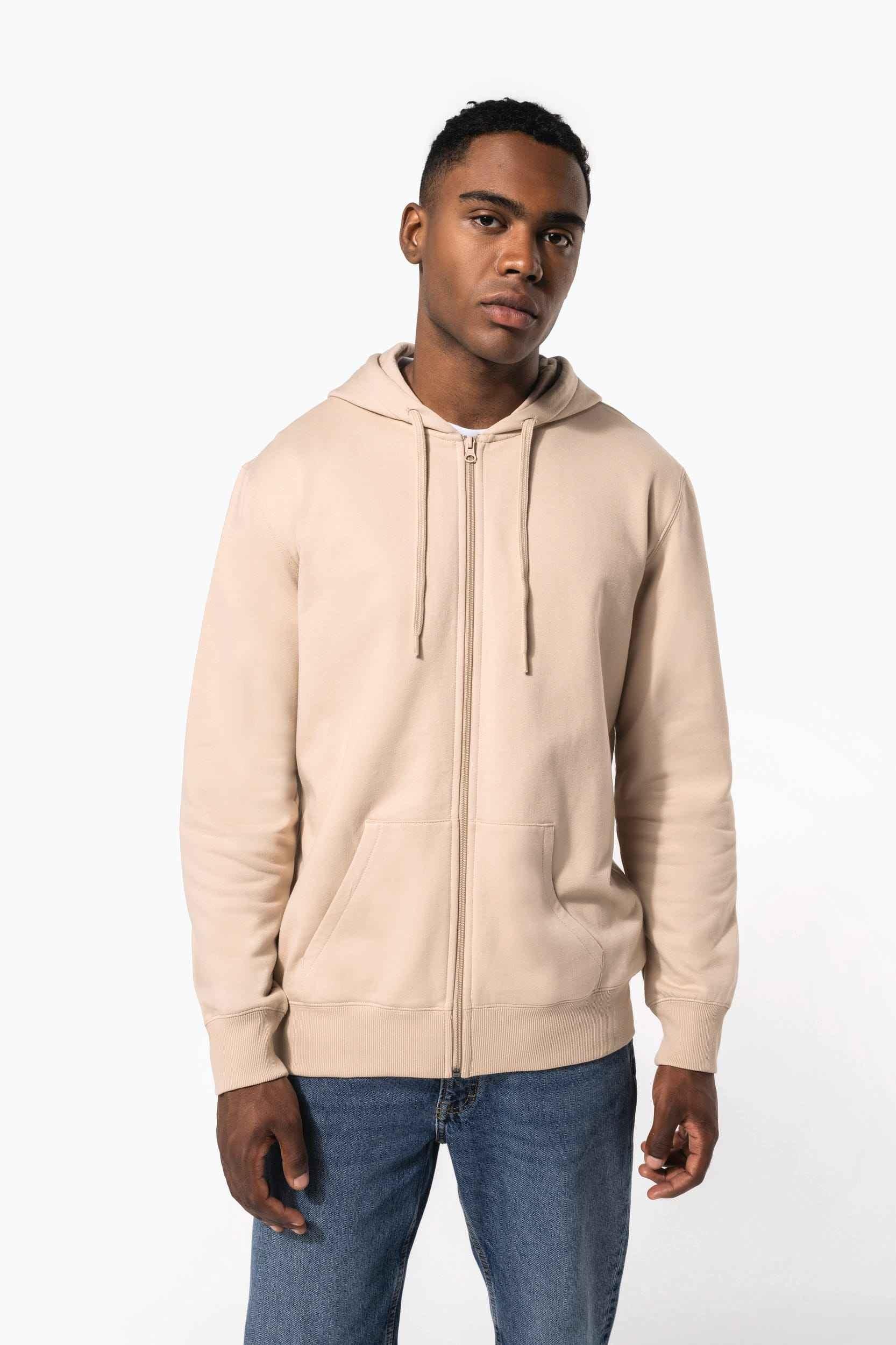 K4042 - Sweat-shirt recyclé zippé à capuche unisexe - Occifloc