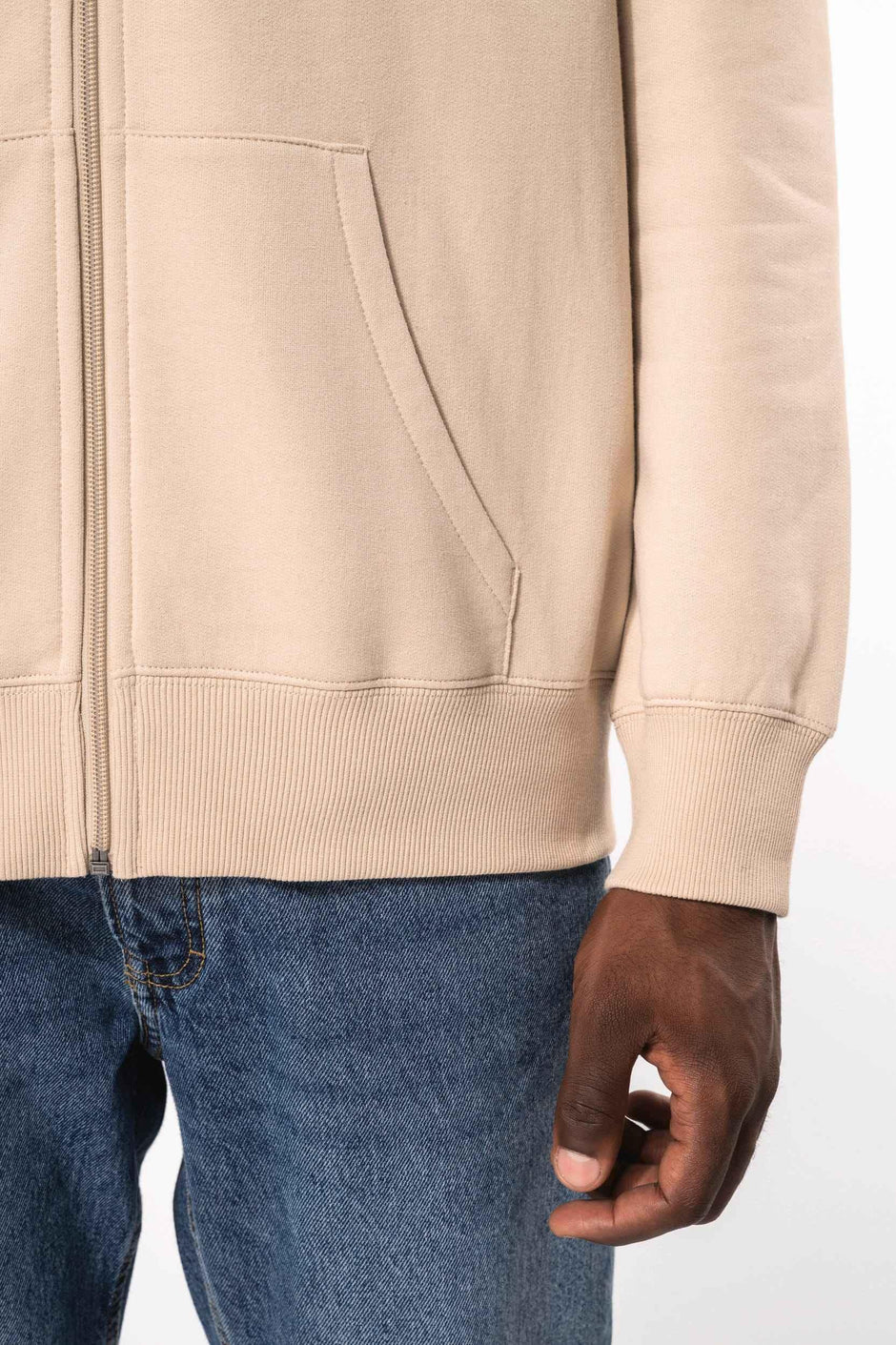 K4042 - Sweat-shirt recyclé zippé à capuche unisexe - Occifloc