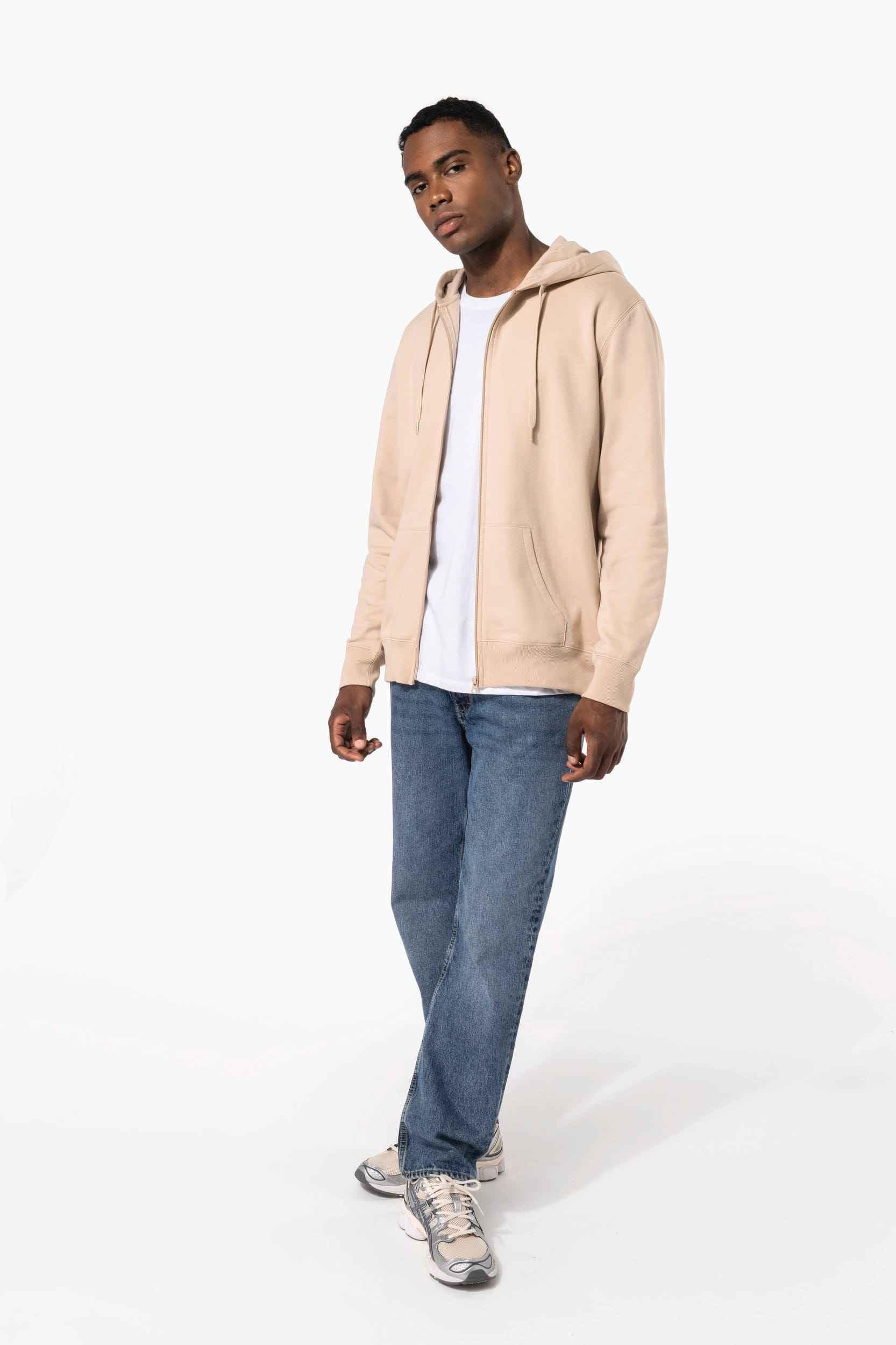 K4042 - Sweat-shirt recyclé zippé à capuche unisexe - Occifloc