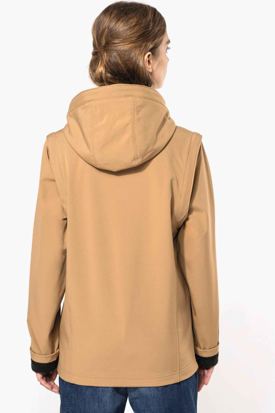 K422 - Veste Softshell 3 couches à capuche avec manches amovibles unisexe - Occifloc