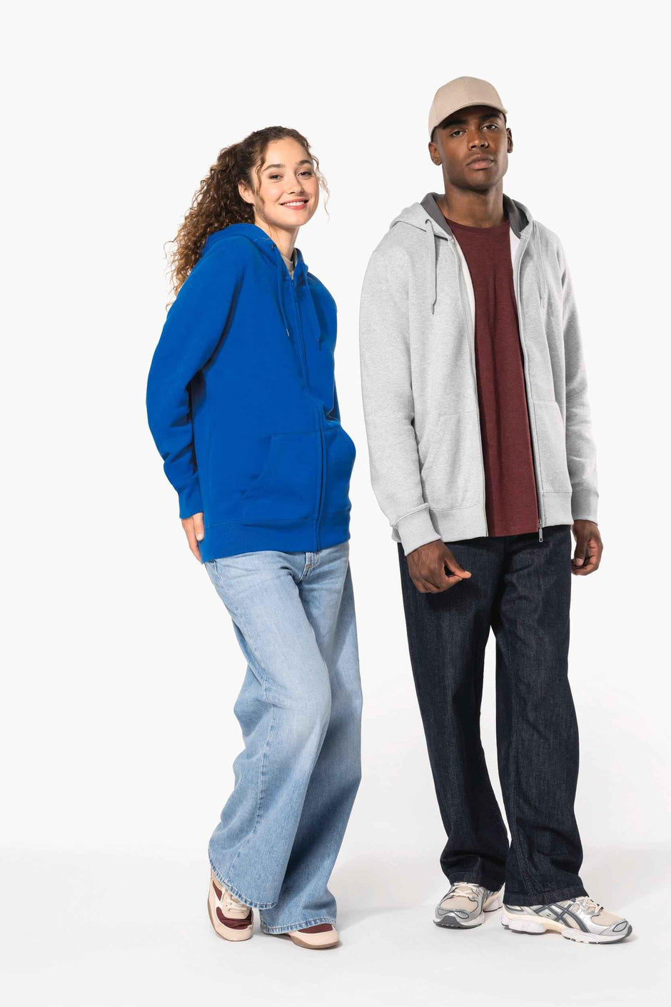 K444 - Sweat-shirt zippé capuche unisexe - Occifloc