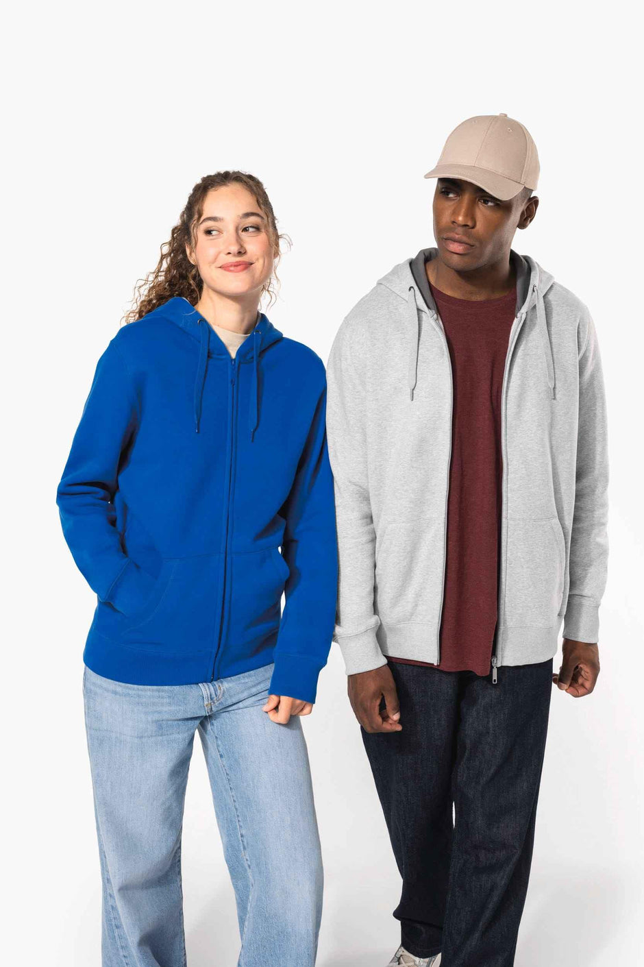 K444 - Sweat-shirt zippé capuche unisexe - Occifloc