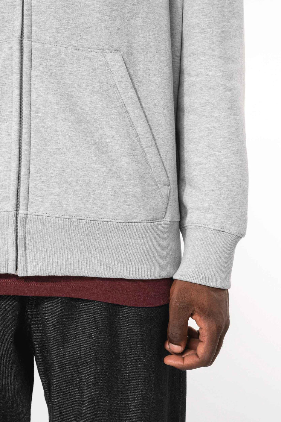 K444 - Sweat-shirt zippé capuche unisexe - Occifloc