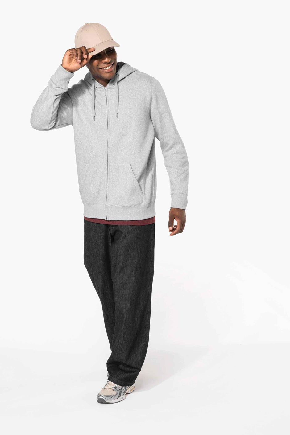 K444 - Sweat-shirt zippé capuche unisexe - Occifloc