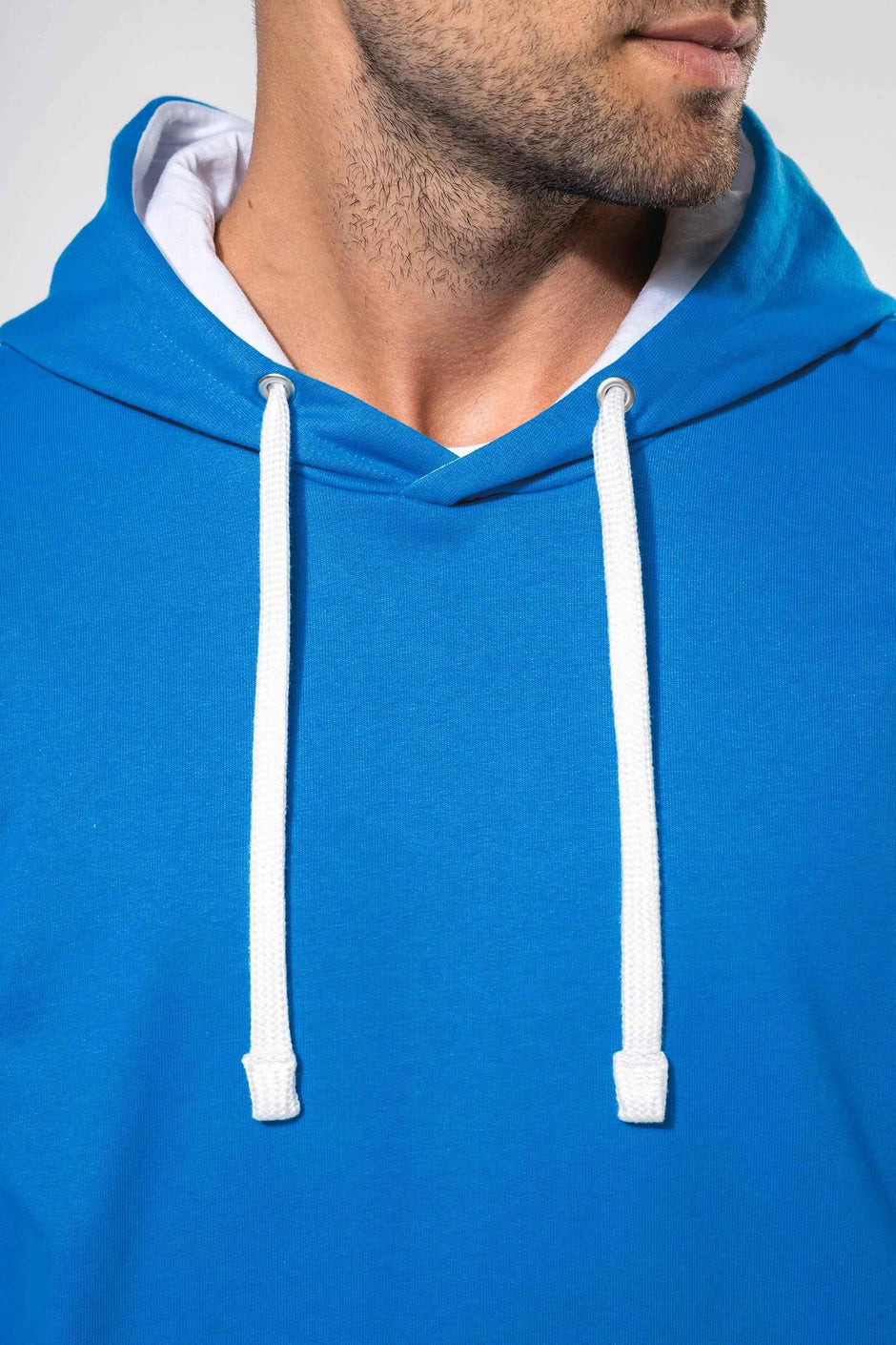 K446 - Sweat-shirt capuche contrastée homme - Occifloc