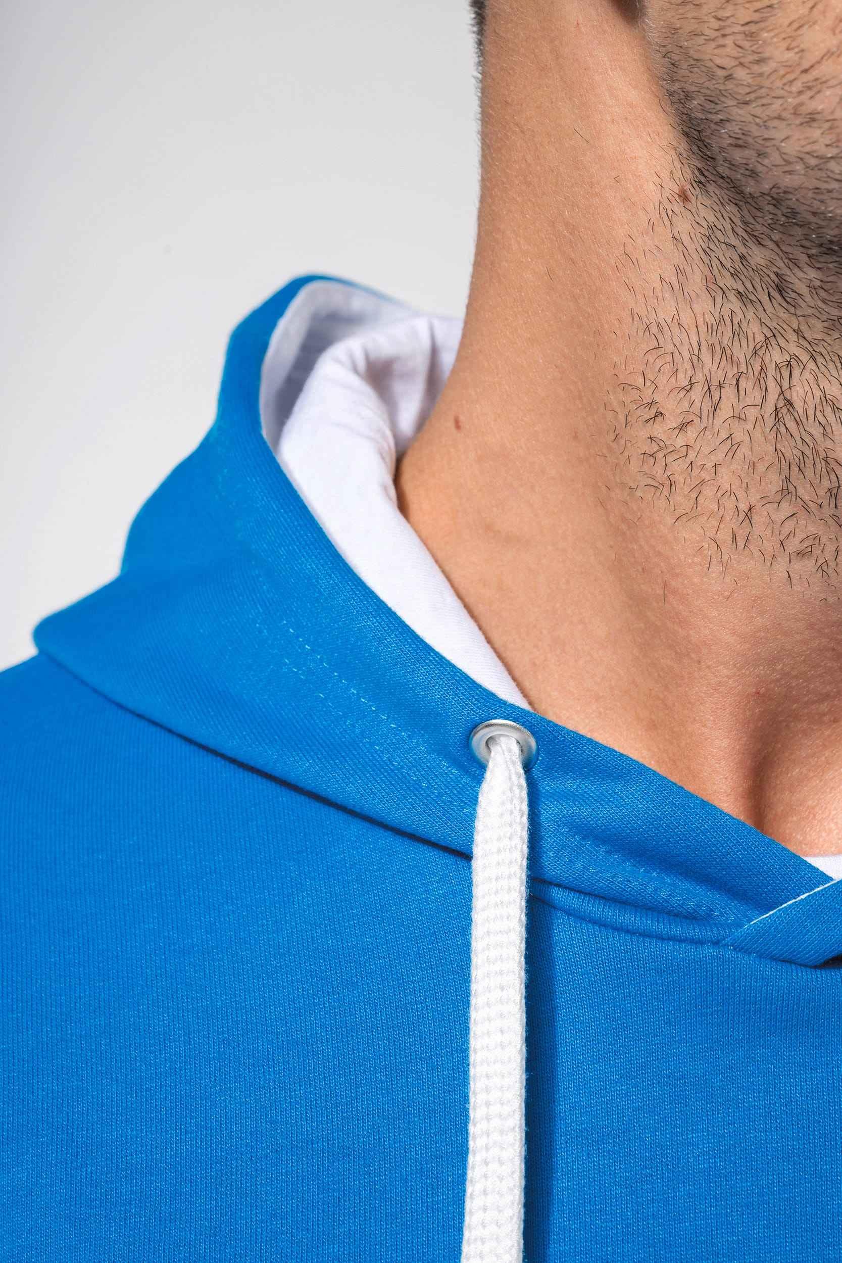K446 - Sweat-shirt capuche contrastée homme - Occifloc