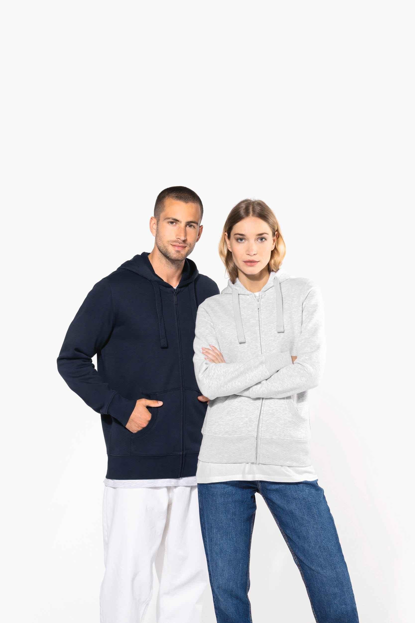 K464 - Sweat-shirt zippé capuche femme - Occifloc