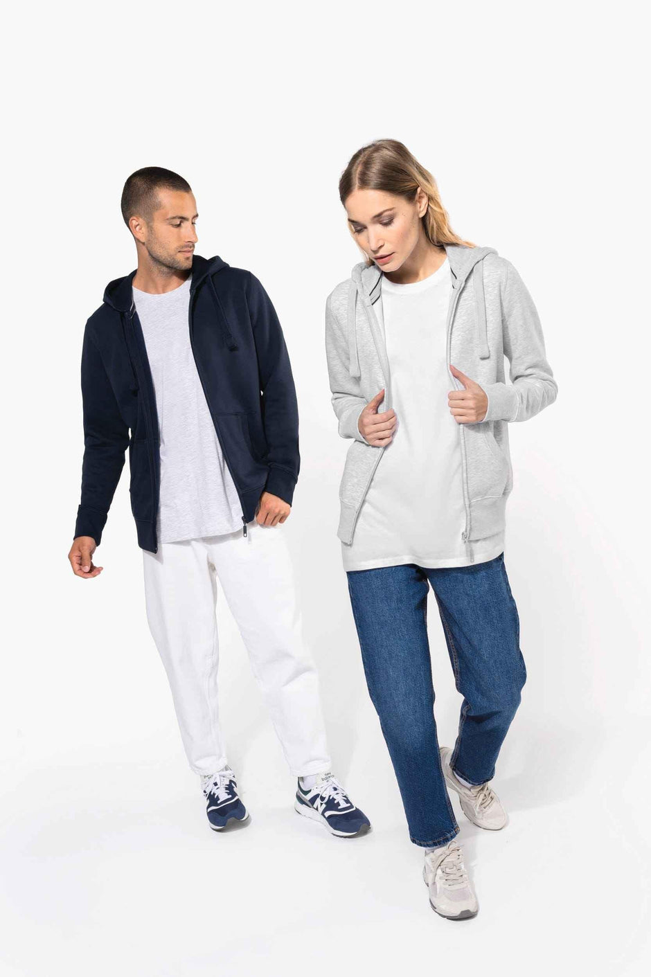 K464 - Sweat-shirt zippé capuche femme - Occifloc