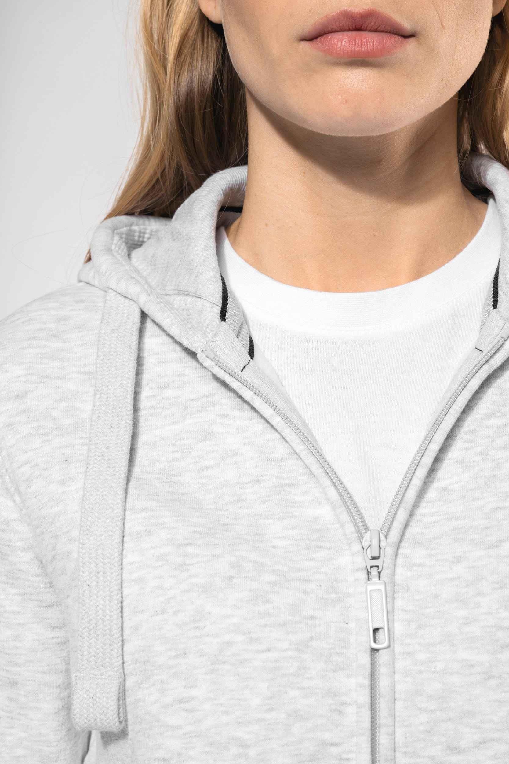 K464 - Sweat-shirt zippé capuche femme - Occifloc