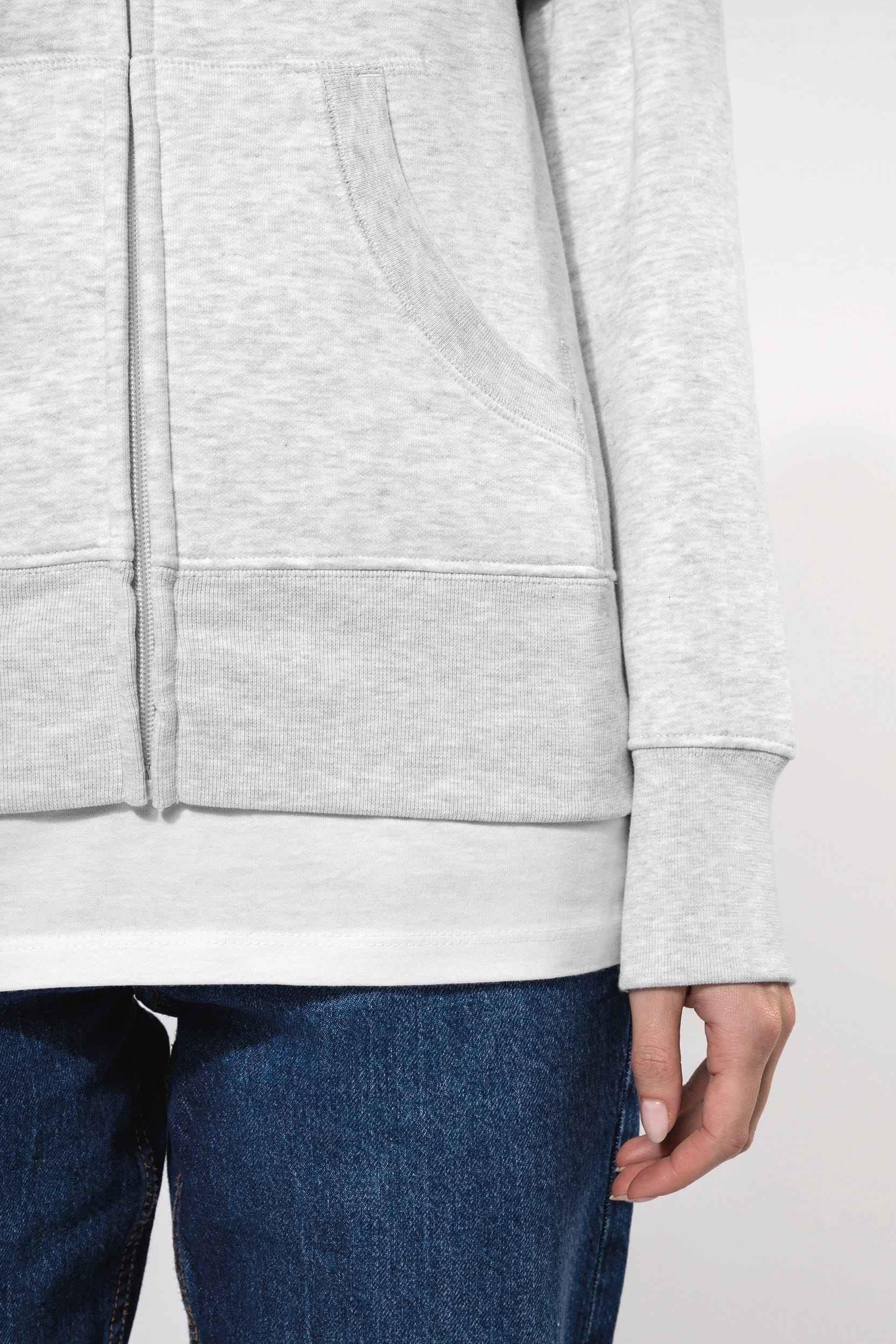 K464 - Sweat-shirt zippé capuche femme - Occifloc