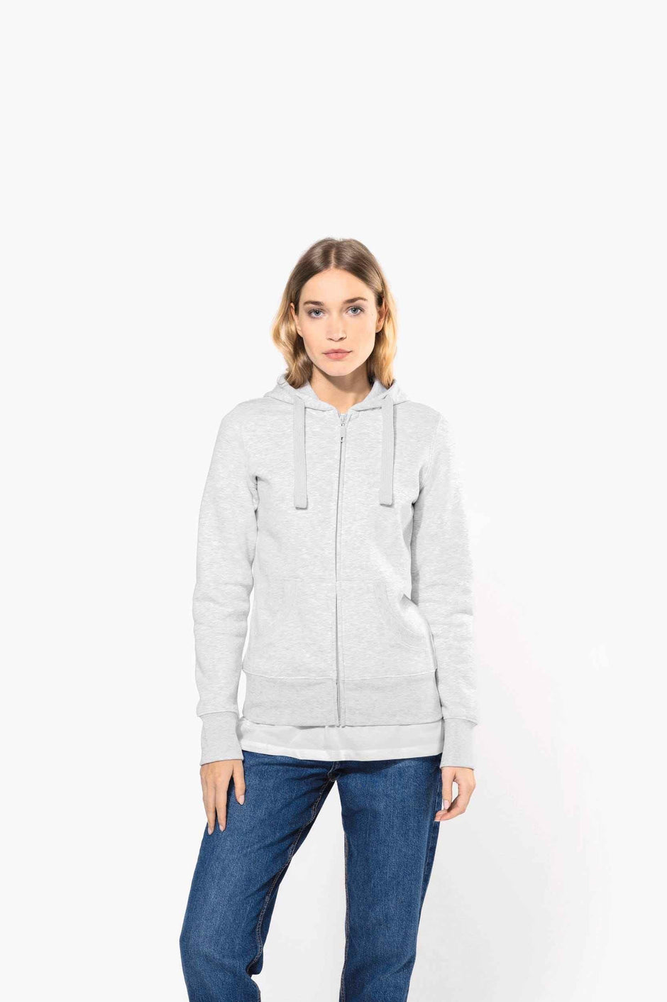 K464 - Sweat-shirt zippé capuche femme - Occifloc