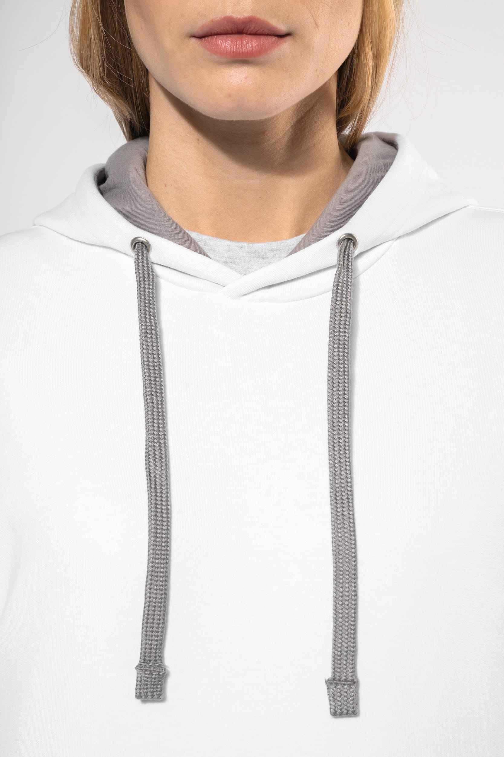 K465 - Sweat-shirt capuche contrastée femme - Occifloc
