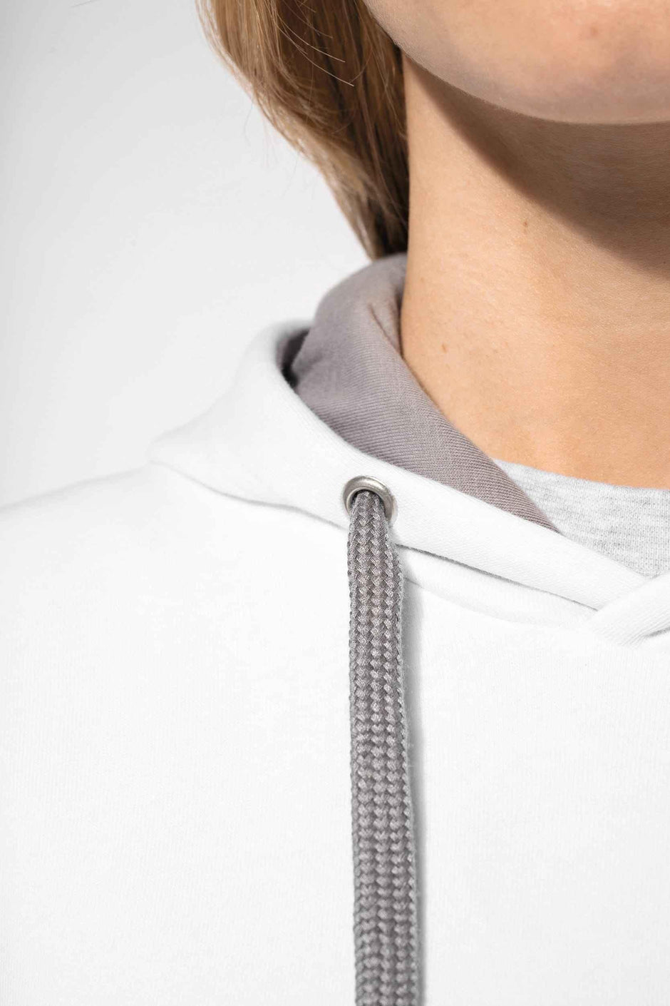 K465 - Sweat-shirt capuche contrastée femme - Occifloc