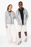 K467 - Sweat-shirt zippé capuche contrastée femme - Occifloc