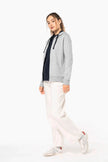 K467 - Sweat-shirt zippé capuche contrastée femme - Occifloc