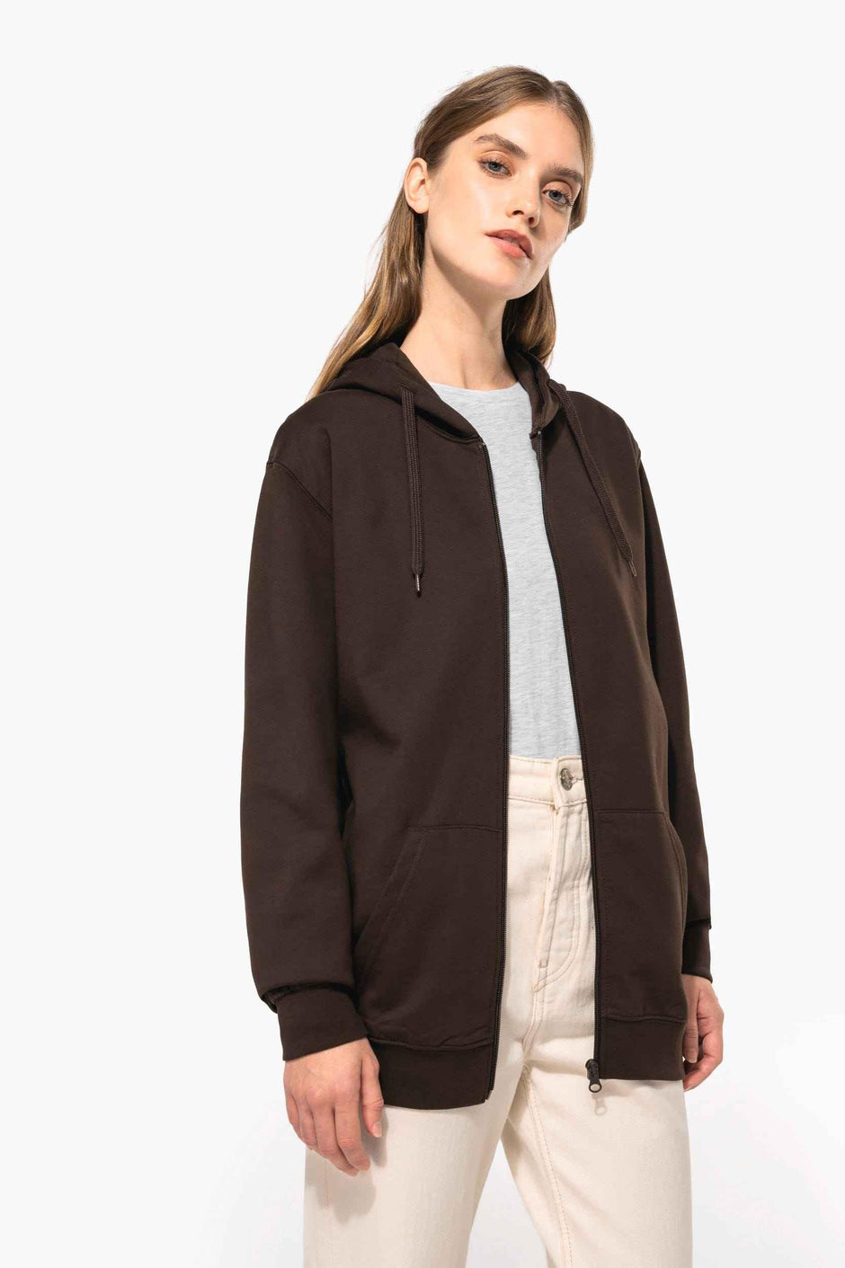 K479 - Sweat-shirt zippé capuche unisexe - Occifloc
