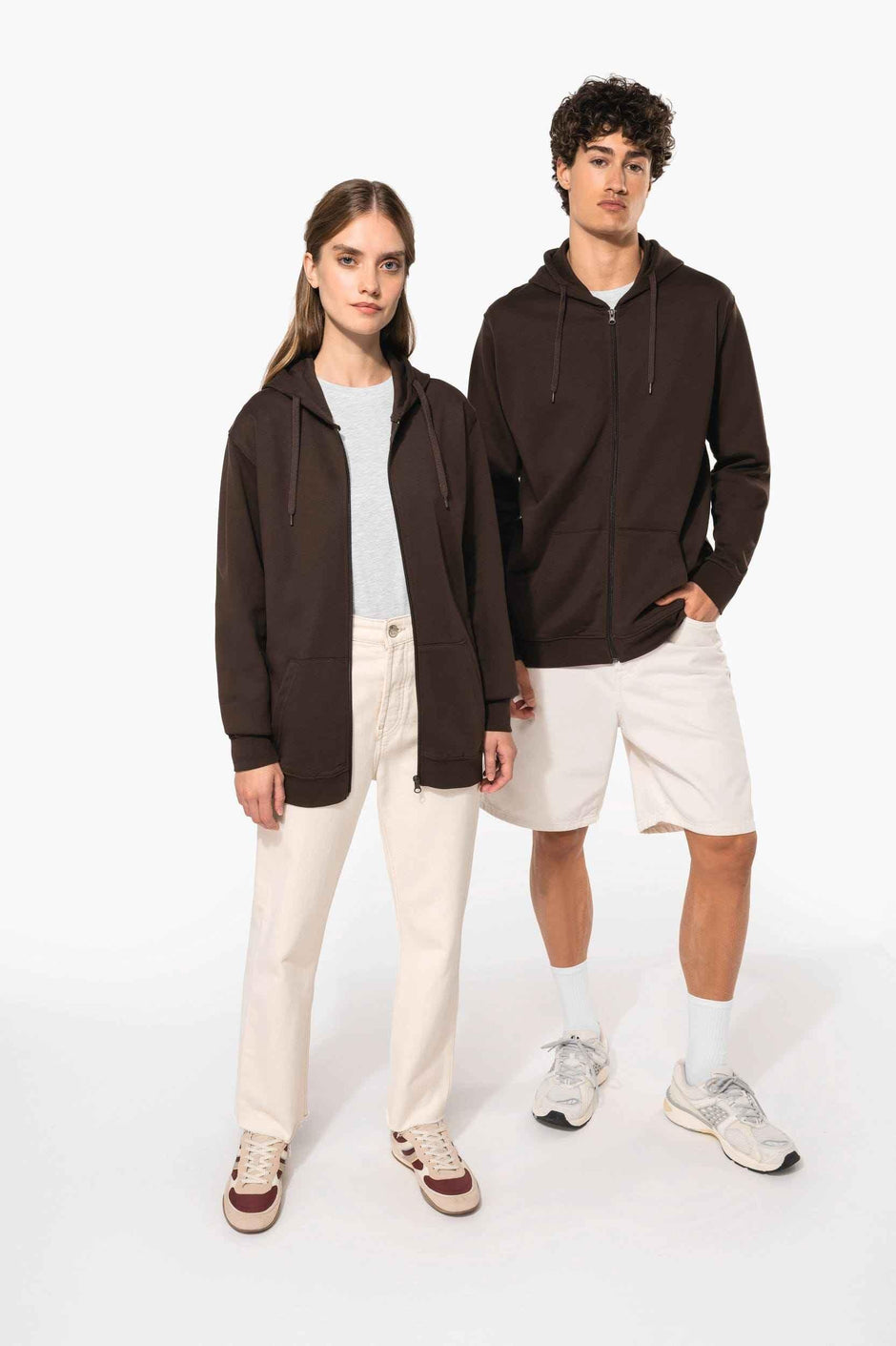 K479 - Sweat-shirt zippé capuche unisexe - Occifloc
