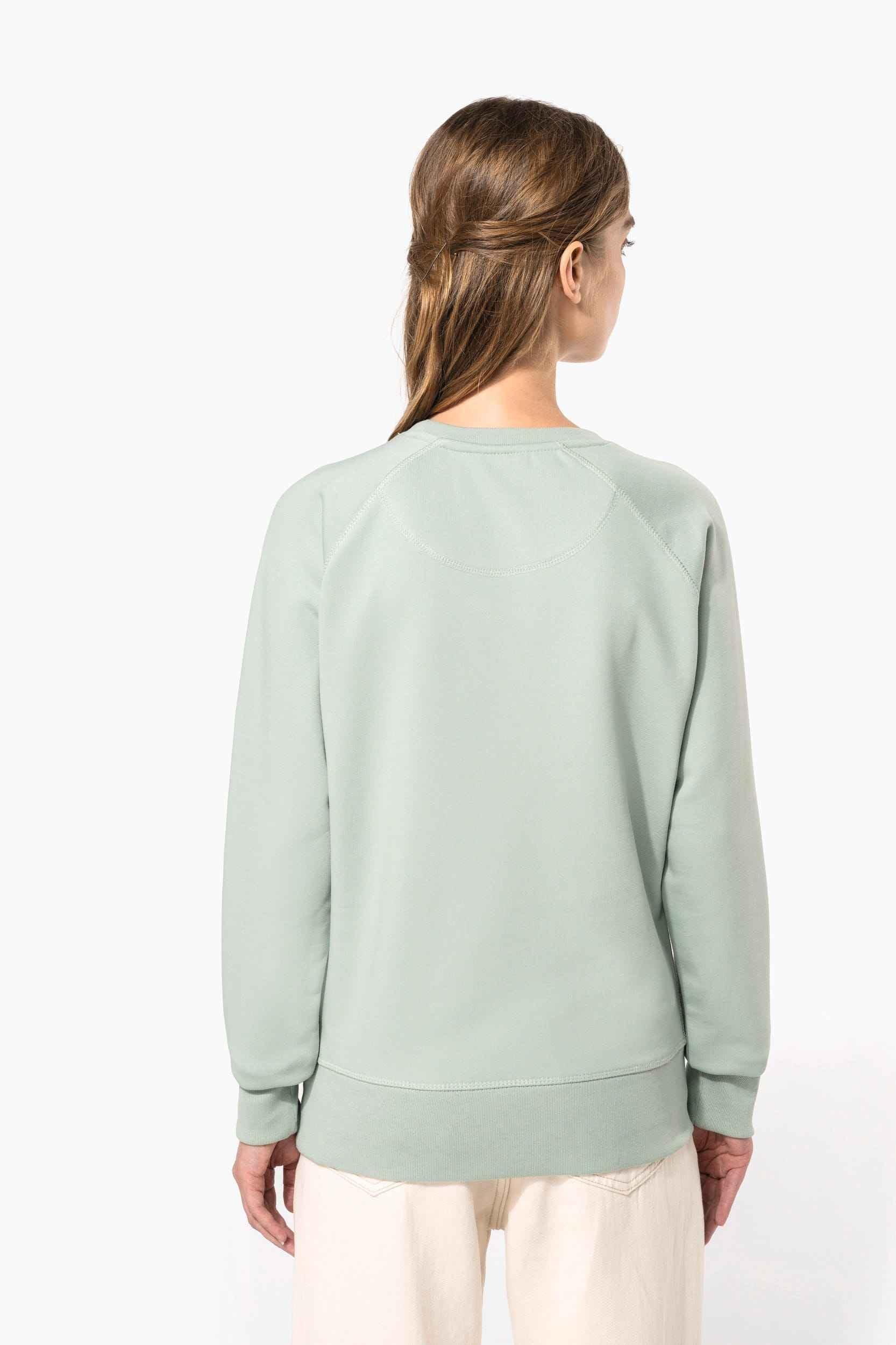 K481 - Sweat-shirt Bio col rond manches raglan femme - Occifloc