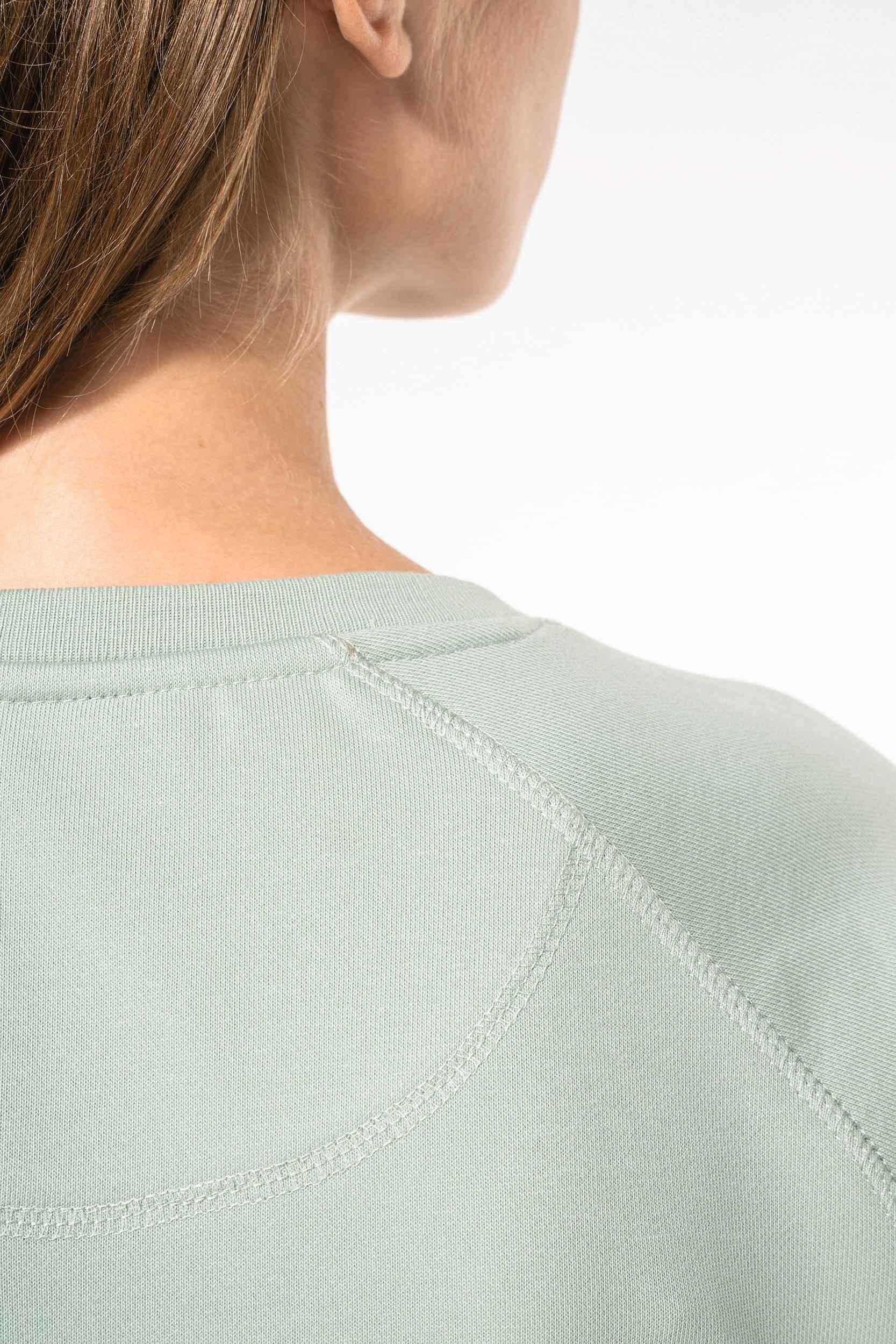 K481 - Sweat-shirt Bio col rond manches raglan femme - Occifloc