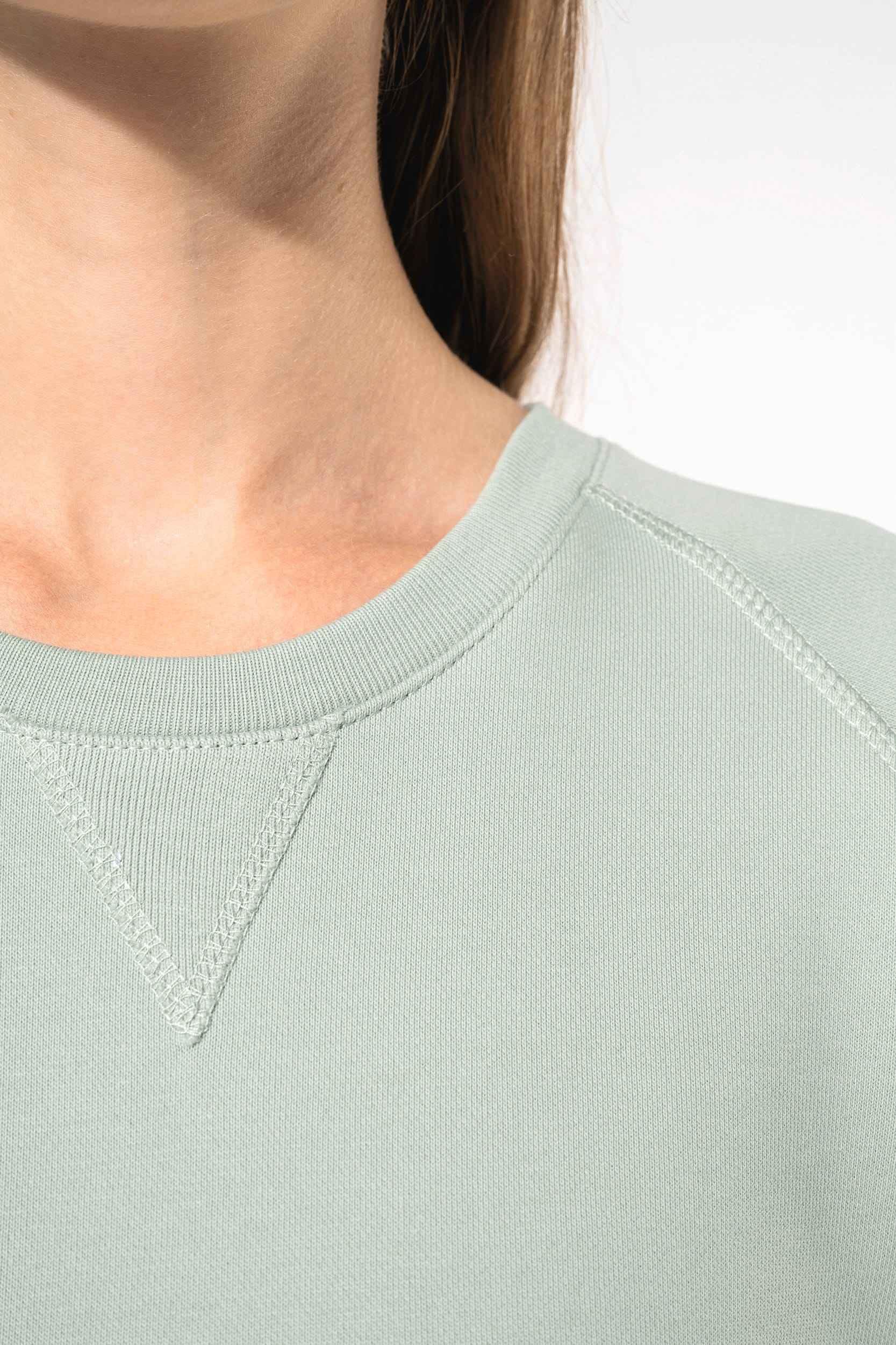 K481 - Sweat-shirt Bio col rond manches raglan femme - Occifloc