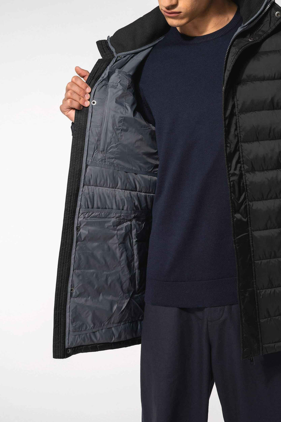 K6128 - Parka doudoune légère à capuche homme - Occifloc