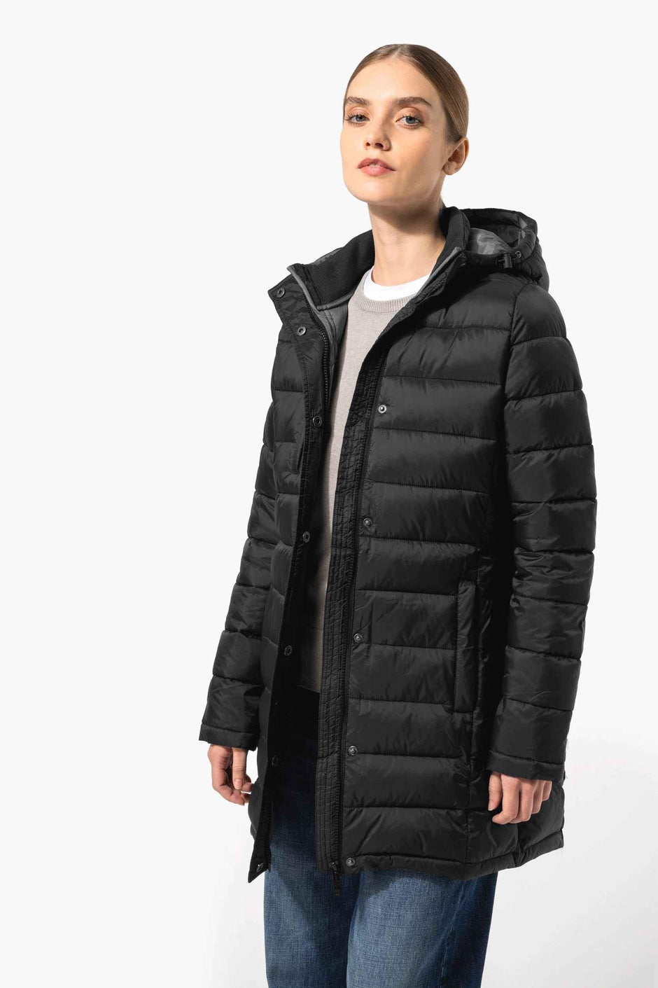 K6129 - Parka doudoune légère à capuche femme - Occifloc