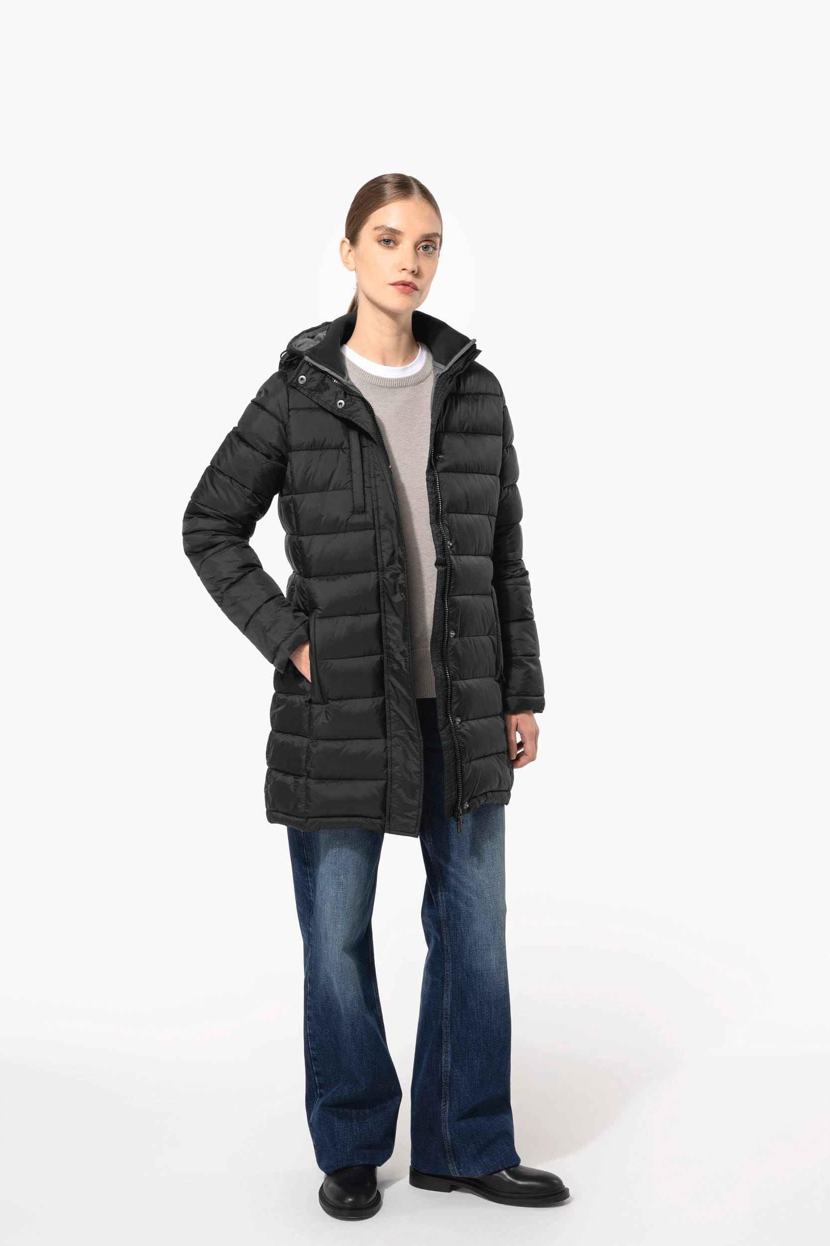 K6129 - Parka doudoune légère à capuche femme - Occifloc