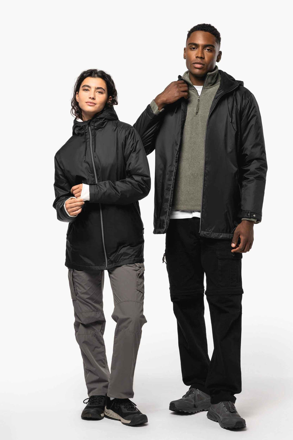K6153 - Veste à capuche avec doublure en micropolaire unisexe - Occifloc