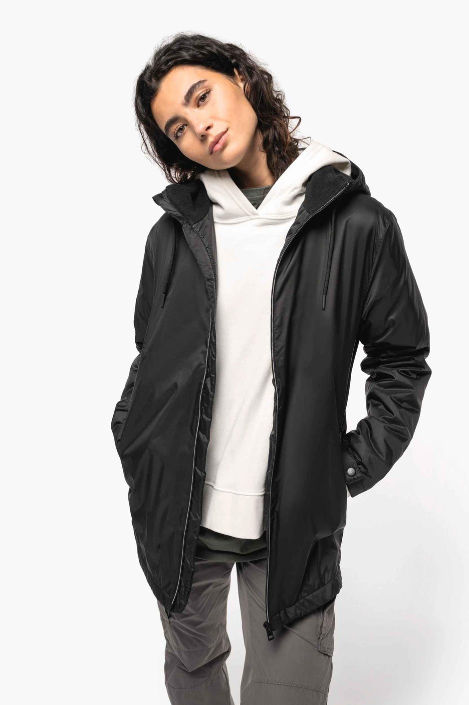 K6153 - Veste à capuche avec doublure en micropolaire unisexe - Occifloc