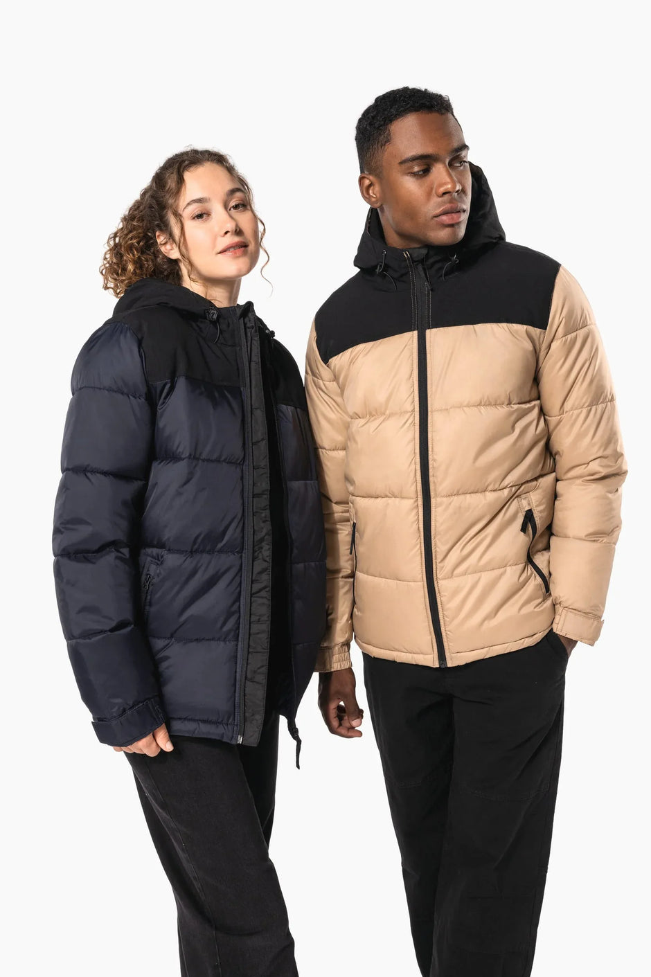 K6163 - Parka matelassée à capuche bi-ton unisexe - Occifloc