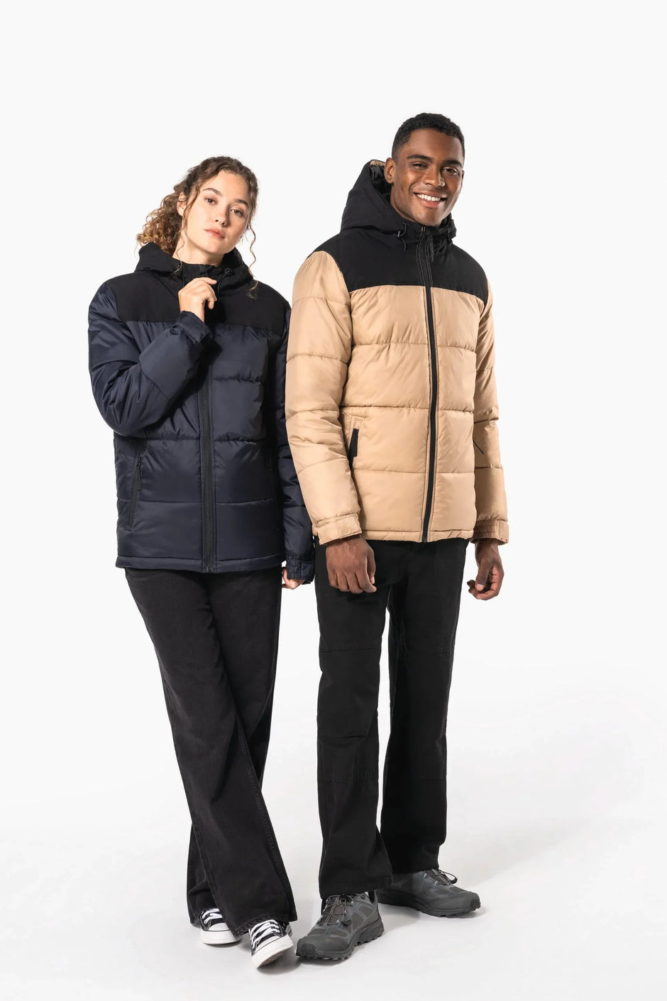 K6163 - Parka matelassée à capuche bi-ton unisexe - Occifloc