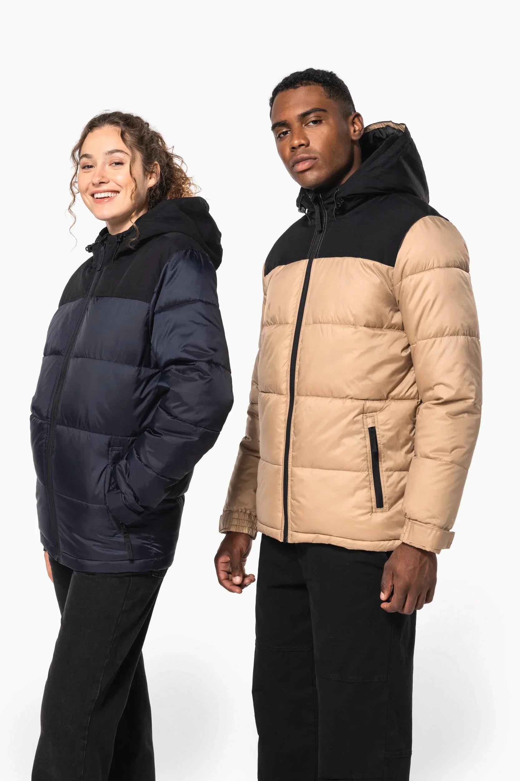 K6163 - Parka matelassée à capuche bi-ton unisexe - Occifloc