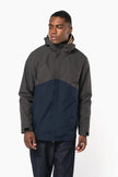 K6169 - Parka 3-en-1 imperméable à capuche bicolore unisexe - Occifloc