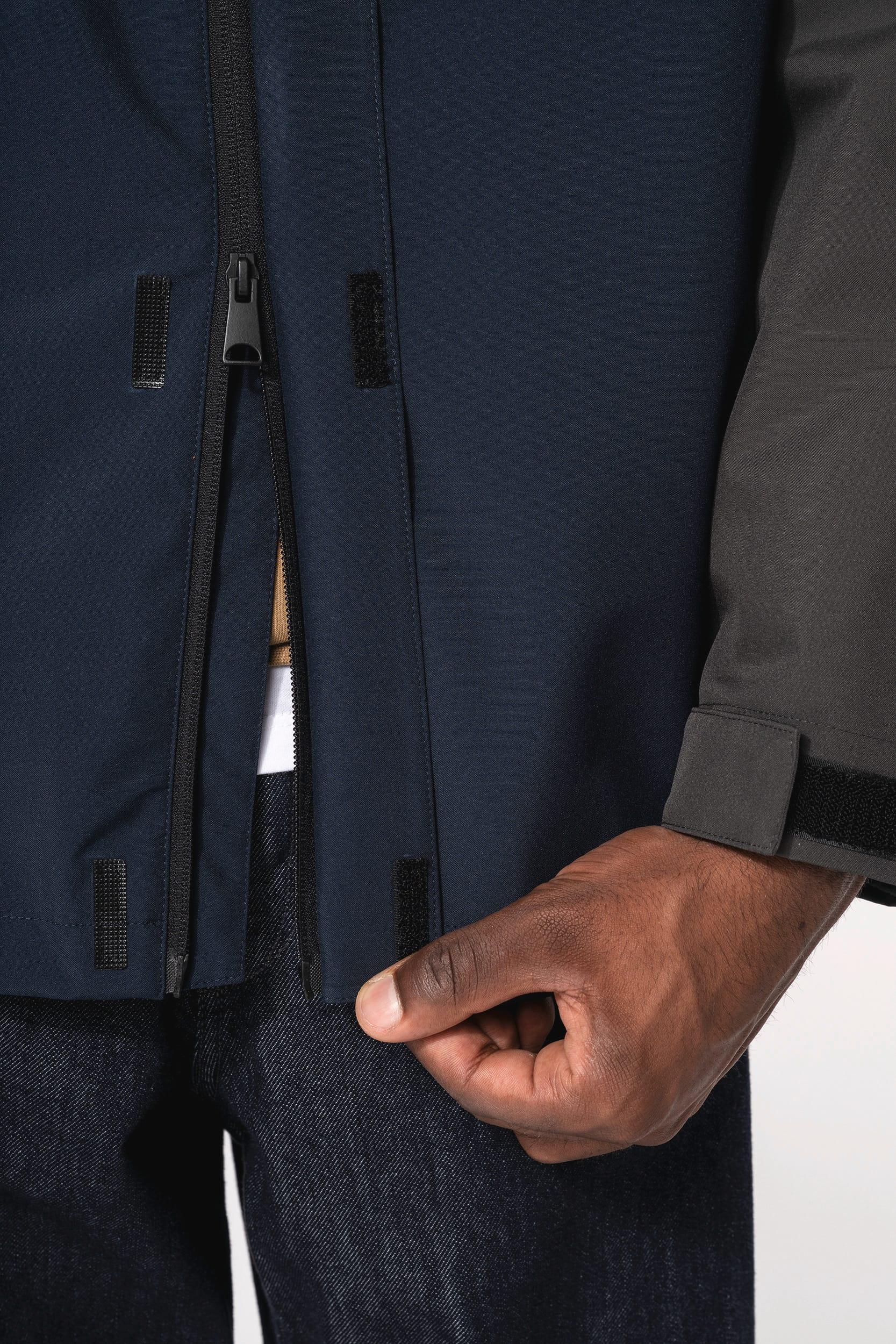 K6169 - Parka 3-en-1 imperméable à capuche bicolore unisexe - Occifloc