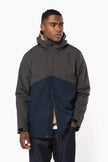 K6169 - Parka 3-en-1 imperméable à capuche bicolore unisexe - Occifloc