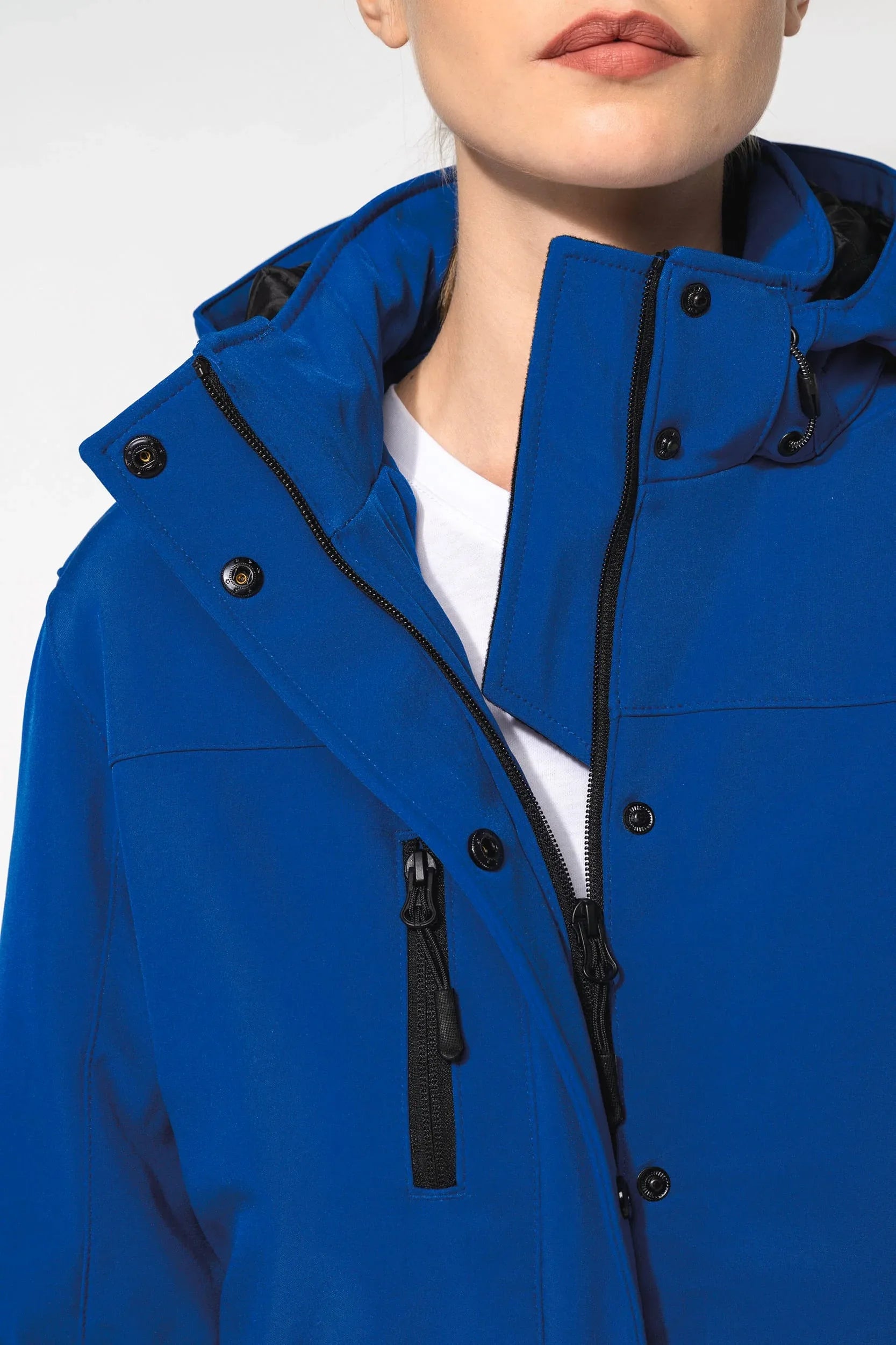 K651 - Parka softshell doublée capuche femme - Occifloc