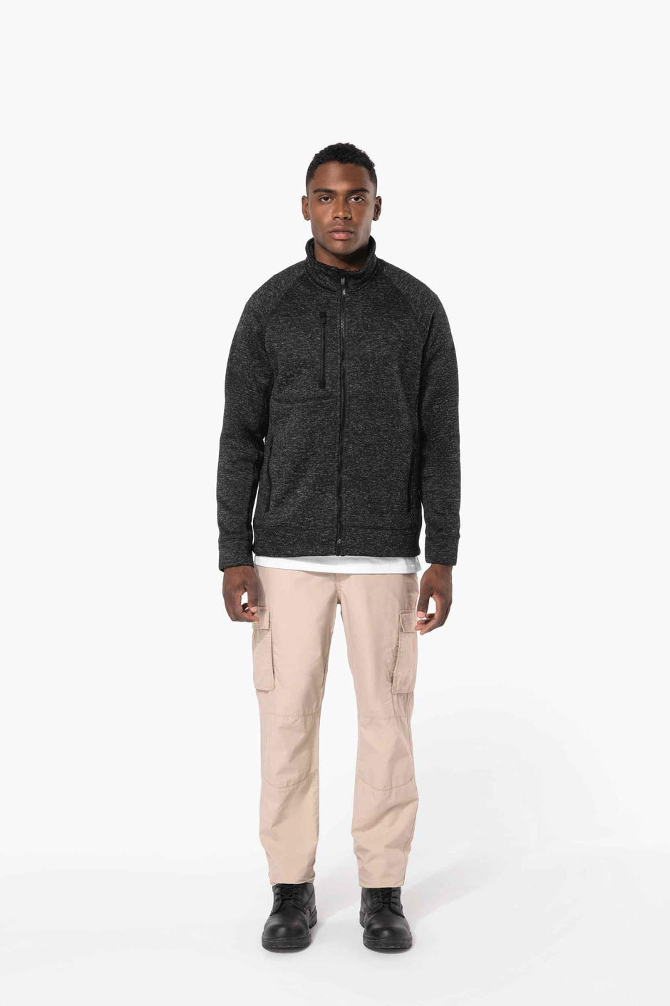 K9106 - Veste zippée chinée homme