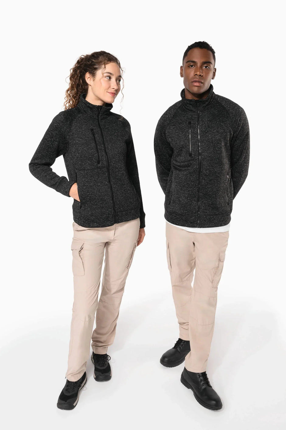 K9107 - Veste zippée chinée femme - Occifloc