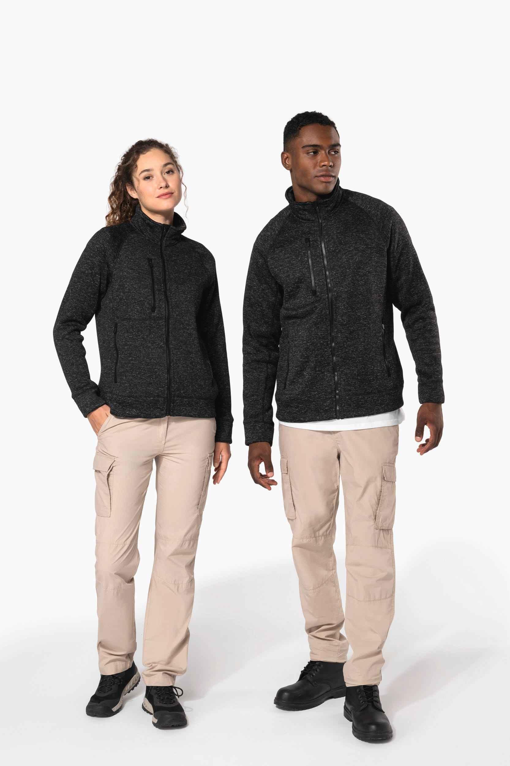 K9106 - Veste zippée chinée homme