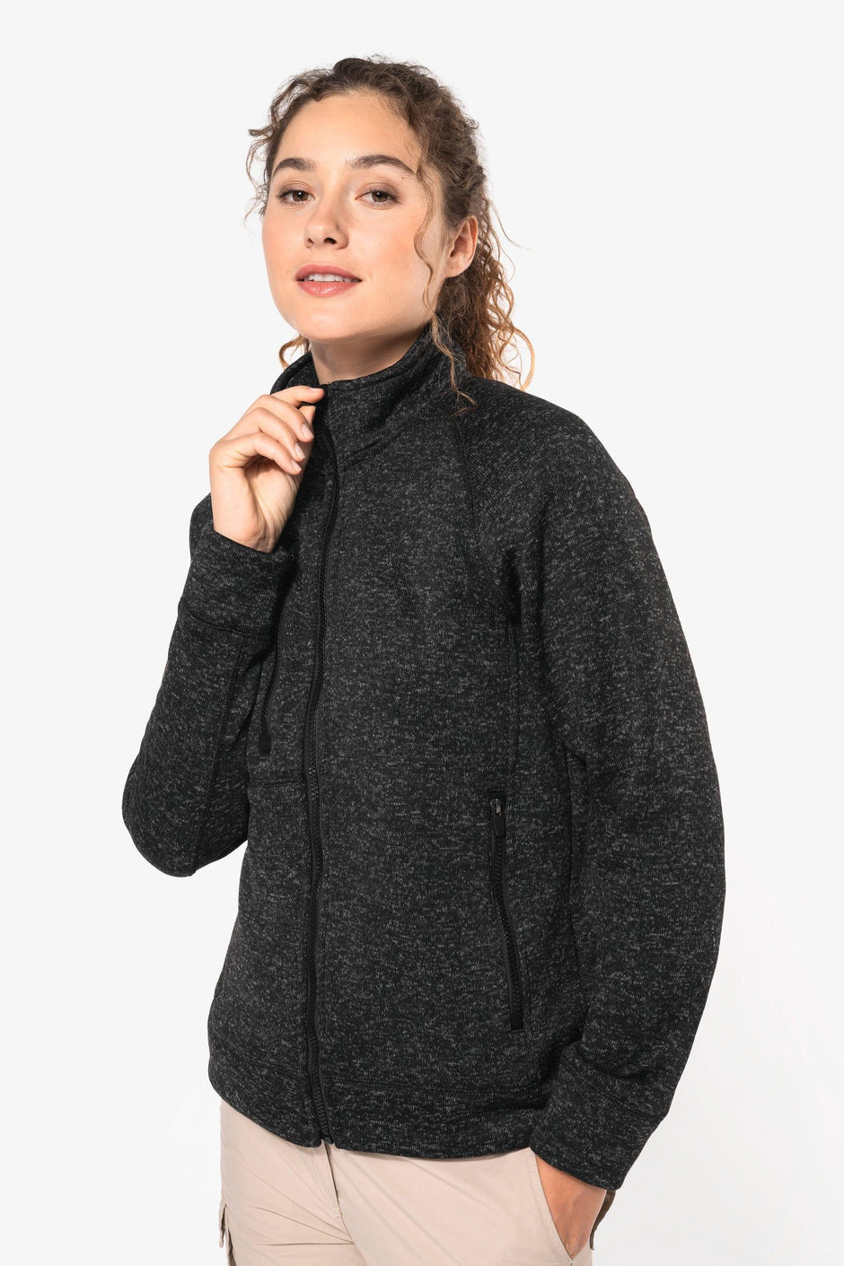 K9107 - Veste zippée chinée femme - Occifloc