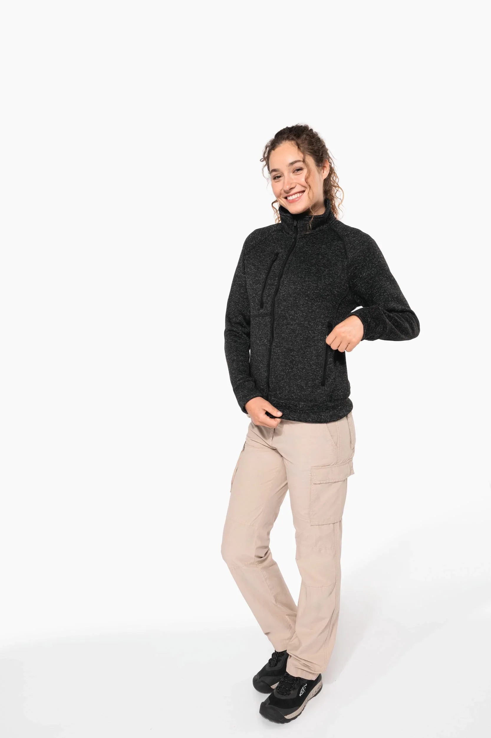 K9107 - Veste zippée chinée femme - Occifloc