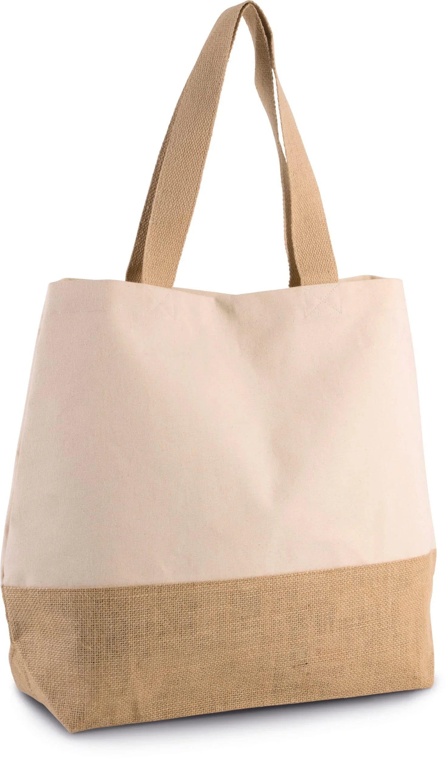 KI0235 - Sac shopping en toiles de coton et jute - Occifloc