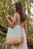 KI0235 - Sac shopping en toiles de coton et jute - Occifloc