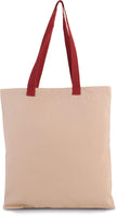 KI0277 - Sac shopping plat en toile avec poignées contrastées - Occifloc