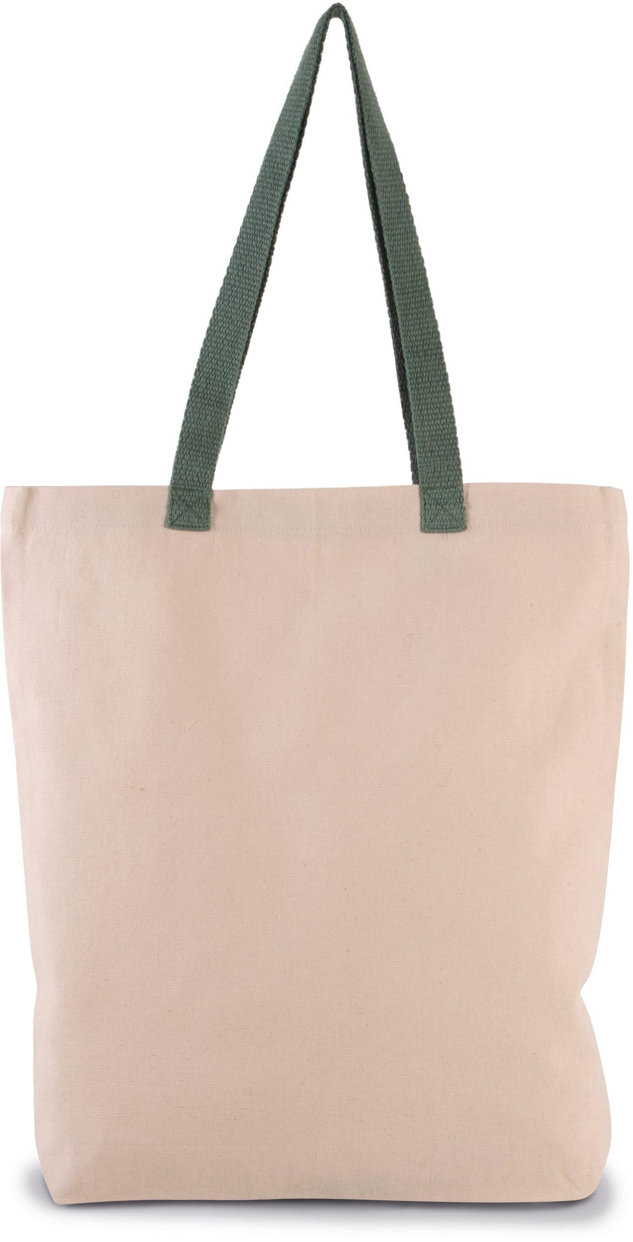 KI0278 - Sac shopping à soufflet avec poignées contrastées - Occifloc