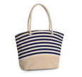 KI0283 - Sac shopping style marin en toile de jute - Occifloc