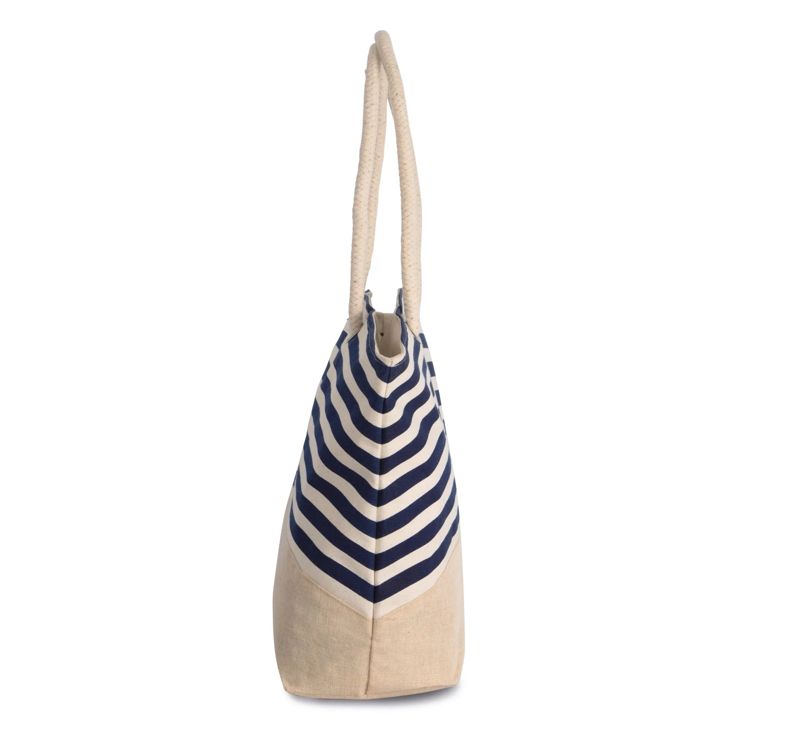 KI0283 - Sac shopping style marin en toile de jute - Occifloc