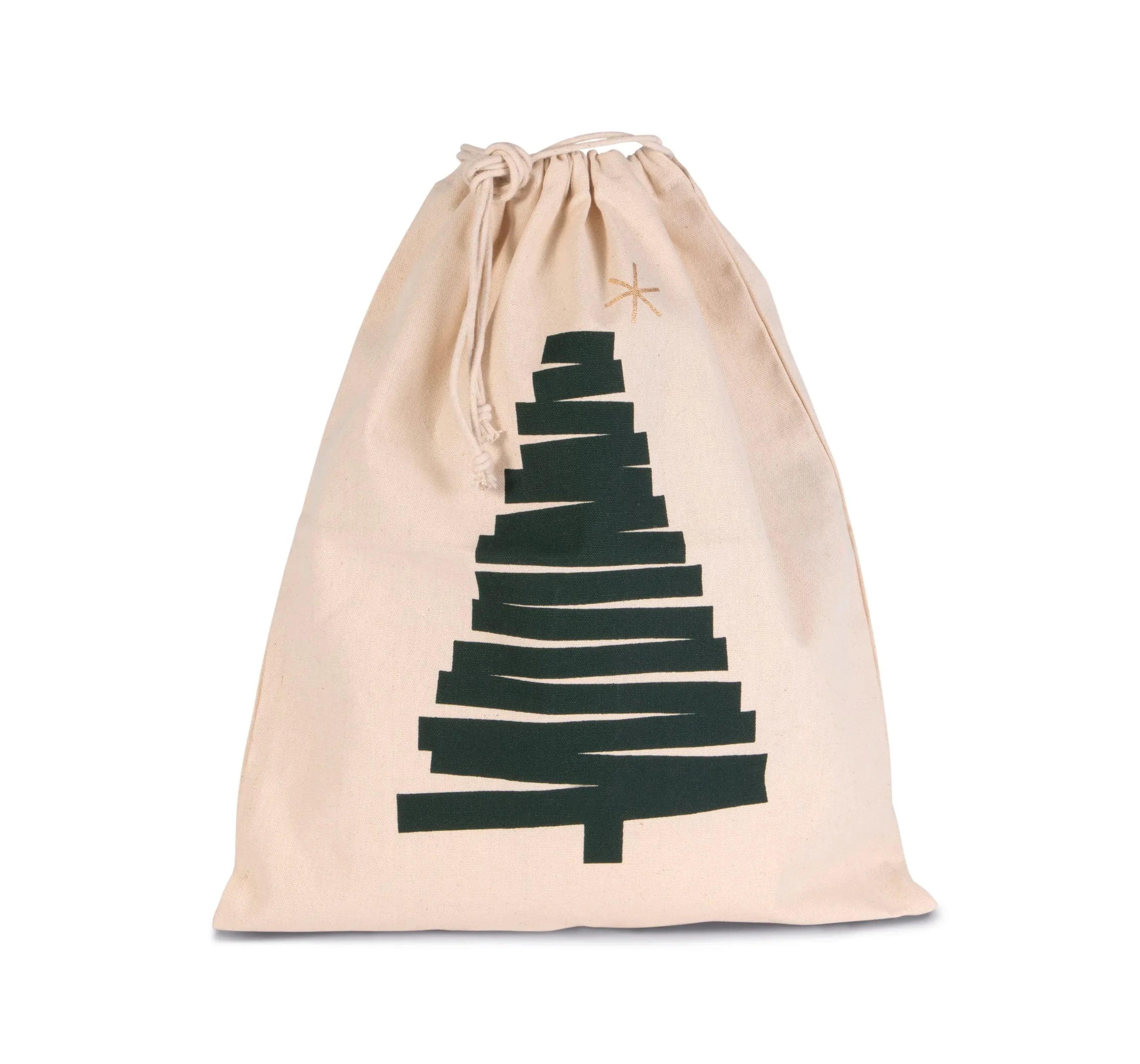 KI0746 - Sac coton à cordon motif sapin - Occifloc