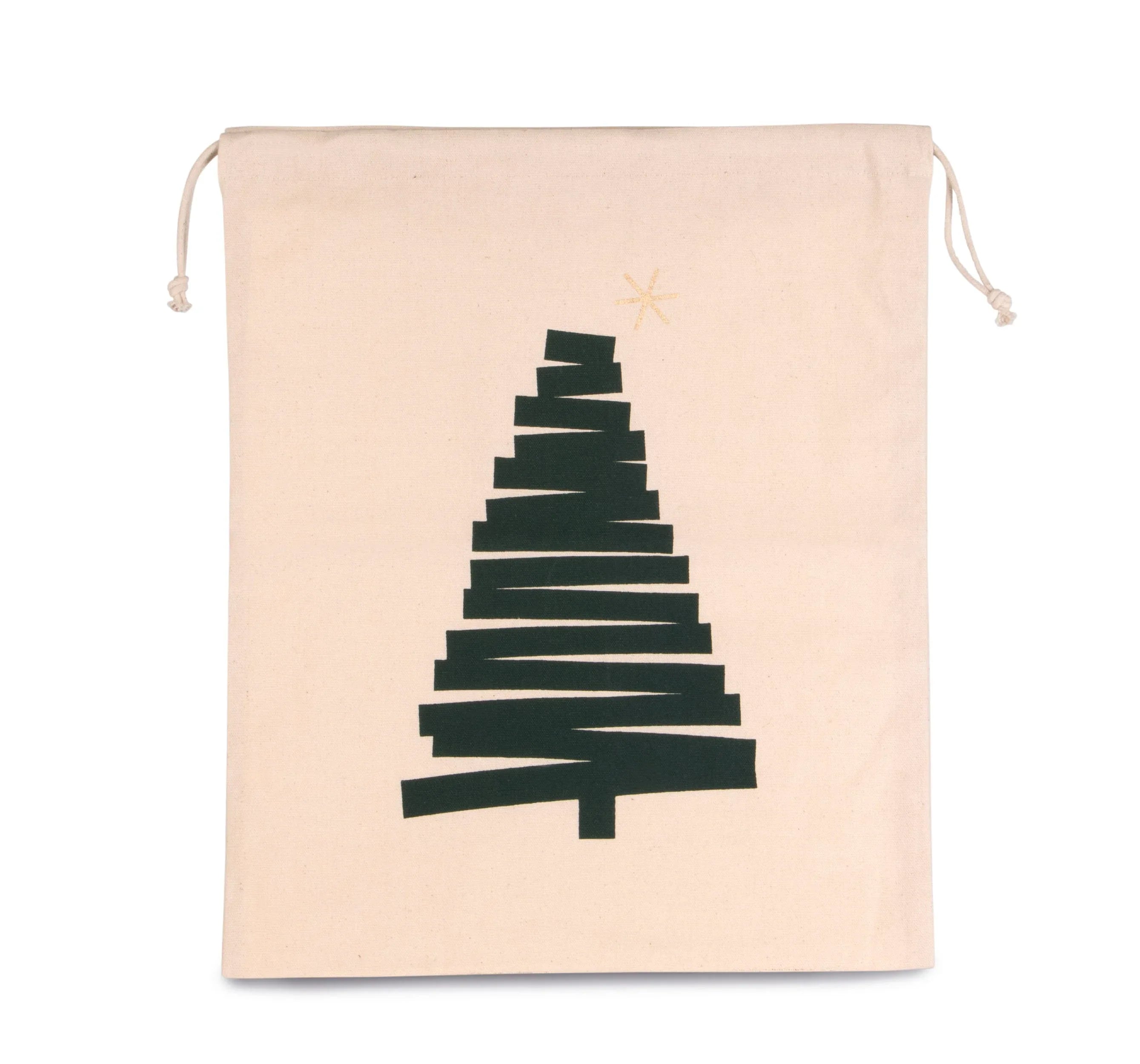KI0746 - Sac coton à cordon motif sapin - Occifloc